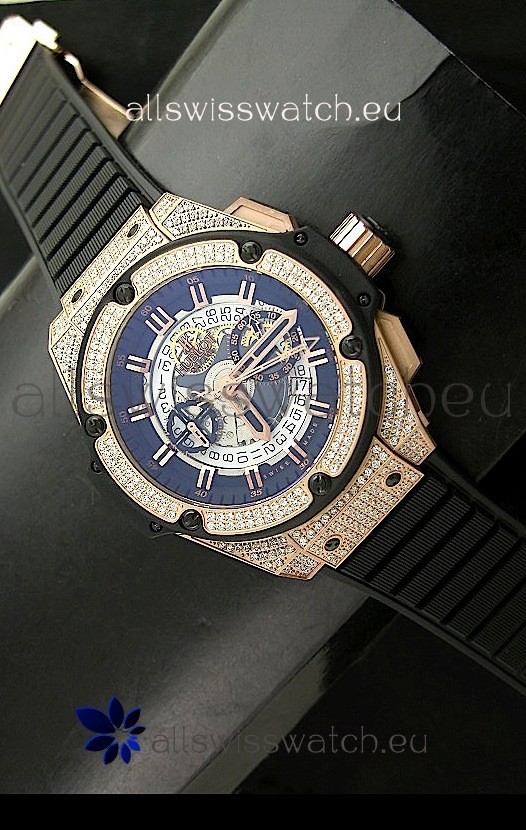 Hublot Big Bang King Power Skeleton Diamonds Casing Replica 7