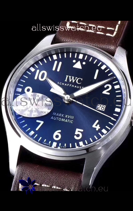 IWC Pilot's MARK XVIII IW327010 Steel Blue Dial Le Petit Prince 904L Steel 1:1 Mirror Replica 7