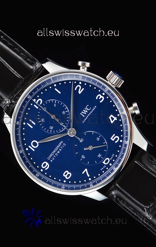 IMG_9081 IWC Portuguese Chronograph Blue Dial 1:1 Mirror Replica 7