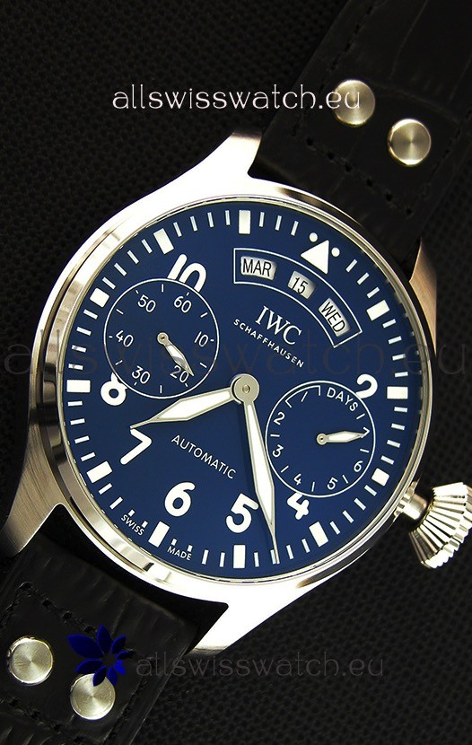 IMG_9081 IWC Big Pilot Annual Calendar IW502702 Spitfire Blue Dial 1:1 Mirror Replica 7