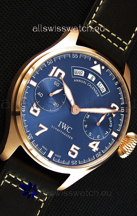 IMG_9081 IWC Big Pilot Annual Calender Steel Blue Dial 1:1 Mirror Replica 7