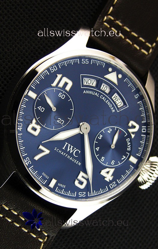 IMG_9081 IWC Big Pilot Annual Calender Steel Blue Le Petit Prince Edition 1:1 Mirror Replica 7