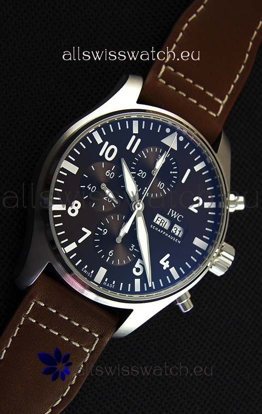 IMG_9081 IWC Pilot's Chronograph IW377713 Antoine De Saint Exupéry1:1 Mirror Replica 7