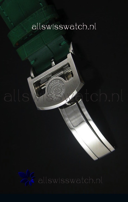 IMG_9081 IWC Portugieser 1:1 Mirror Green Dial Steel Case Replica 7