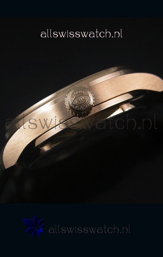 IMG_9081 IWC Portugieser 1:1 Mirror Green Dial Rose Gold Case Replica 7