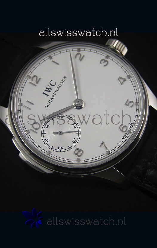 IMG_9081 IWC Portuguese Handwind Ref# IW5242 1:1 Mirror White Dial Replica 7