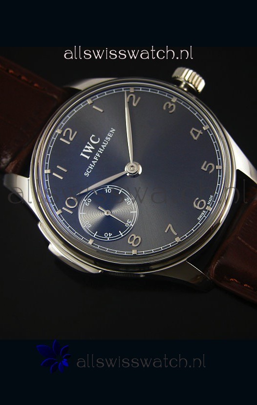 IMG_9081 IWC Portuguese Handwind Ref# IW5242 1:1 Mirror Grey Dial Replica 7