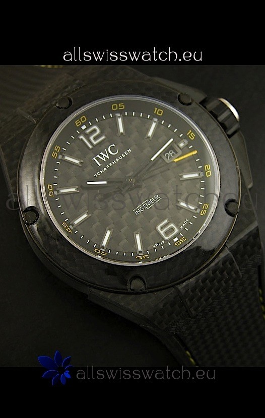 IWC Ingenieur Carbon Casingin Black Carbon Dial Replica 7