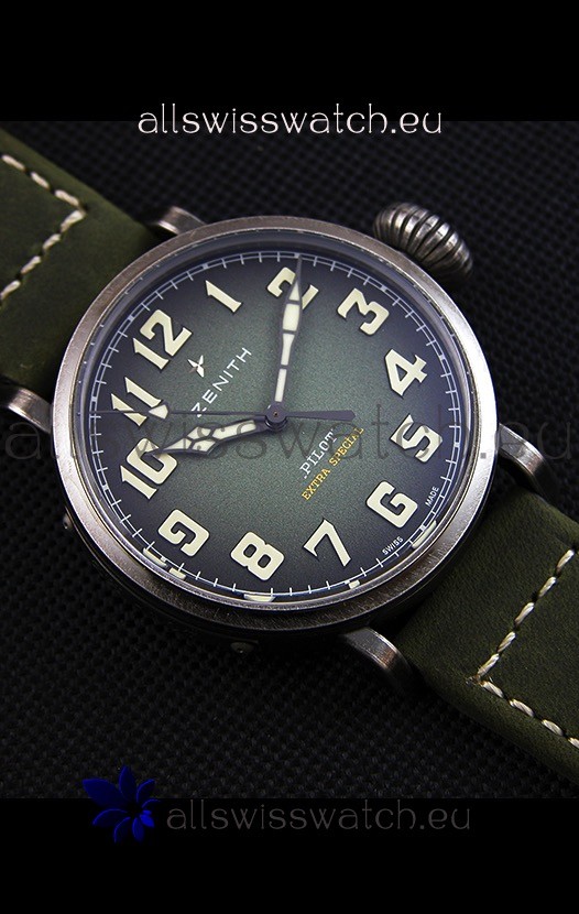 IMG_9081 Zenith Pilot Type 20 Extra Special Green Dial40MM Replica 7