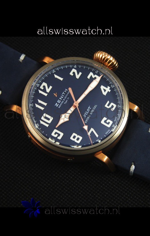 IMG_9081 Zenith Pilot Type 20 Extra Westime Vintage Edition in Rose Gold Case Replica 7