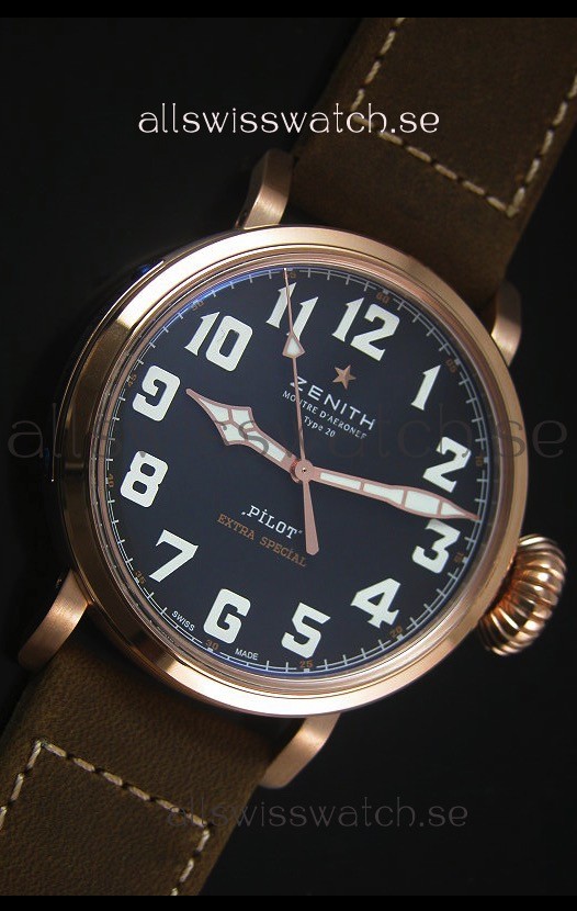 IMG_9081 Zenith Pilot Type 20 Extra Special Edition Rose Gold 1:1 Mirror Replica 7