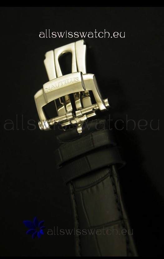 IMG_9081 Patek Philippe Nautilus 5980 Black Strap - 1:1 Ultimate Mirror Replica 7
