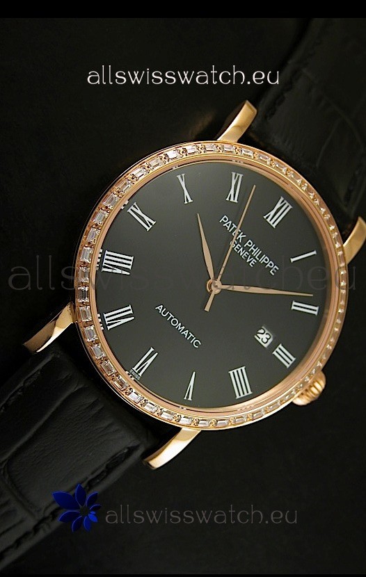 IMG_9081 Patek Philippe Calatrava 5298in Pink Gold Casing - Roman Hours Replica 7