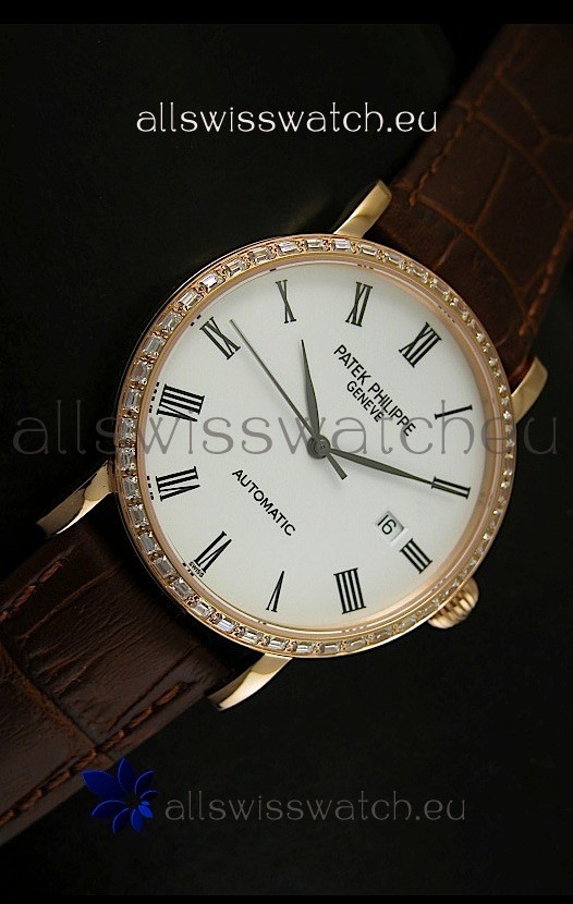 IMG_9081 Patek Philippe Calatrava 5120in Pink Gold Casing - Roman Hours Replica 7