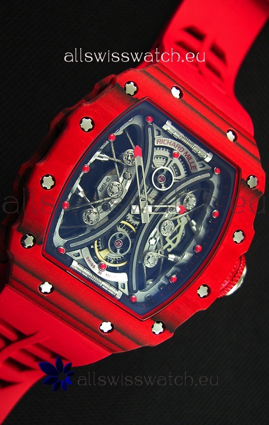 IMG_9081 Richard Mille RM53-01 Pablo Mac Donough Red Carbon Case Replica 7
