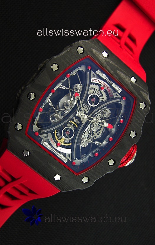 IMG_9081 Richard Mille RM53-01 Pablo Mac Donough Red Carbon Case Replica 7