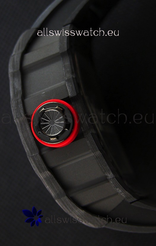 IMG_9081 Richard Mille RM35-2 Rafael Nadal Forged Carbon Case with Black Rubber Strap Replica 7