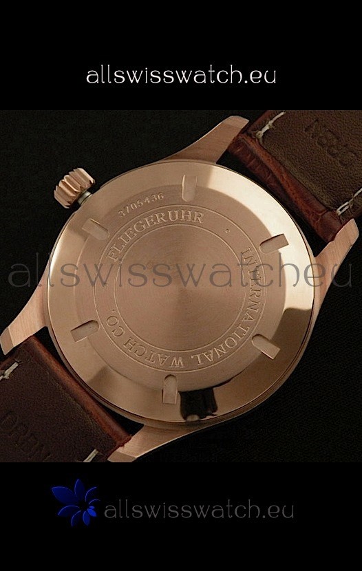 IMG_9081 IWC Fliegeruhr International Co. Automatic Rose Gold in Black Dial Replica 7