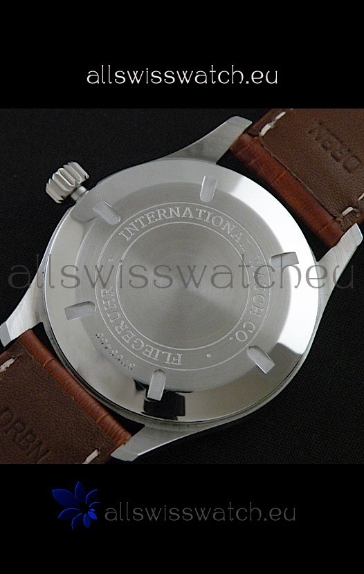 IMG_9081 IWC Fliegeruhr International Co. Automatic in Brown Leather Strap Replica 7