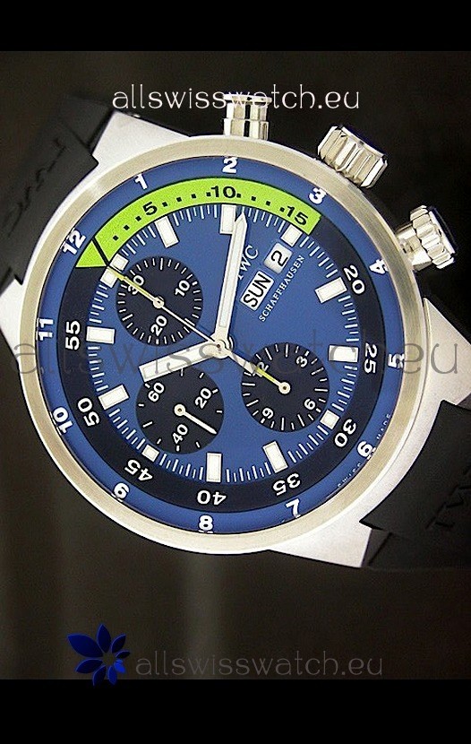 IMG_9081 IWC Aquatimer Chrono Automatic in Blue Dial Replica 7