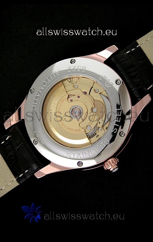 IMG_9081 Montblanc Pure Mechanique Horlogere Rose Gold in Mop Pink Dial Replica 7