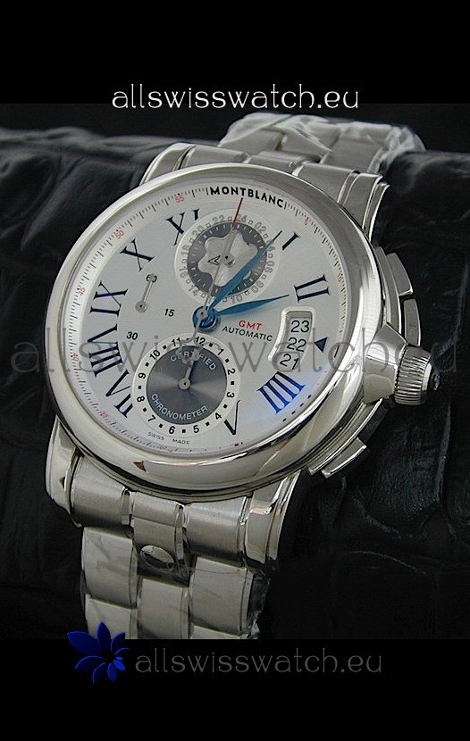 IMG_9081 Mont Blanc Meisterstuck Star GMT in White Dial Replica 7