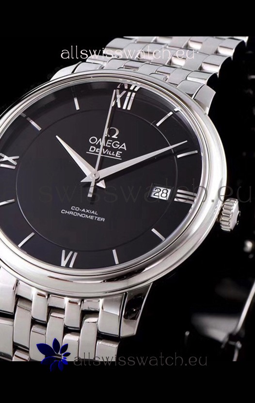 IMG_9081 Omega De Ville Prestige Co-Axial 36.8MM Black Dial 1:1 Mirror Replica 7