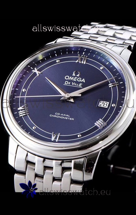 Omega De Ville Prestige Co-Axial 36.8MM Blue Dial 1:1 Mirror Replica 7