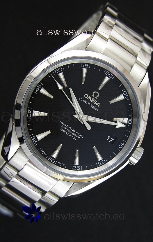 IMG_9081 Omega Master Co-Axial Aqua Terra 150M Black Dial 1:1 Mirror Replica 7