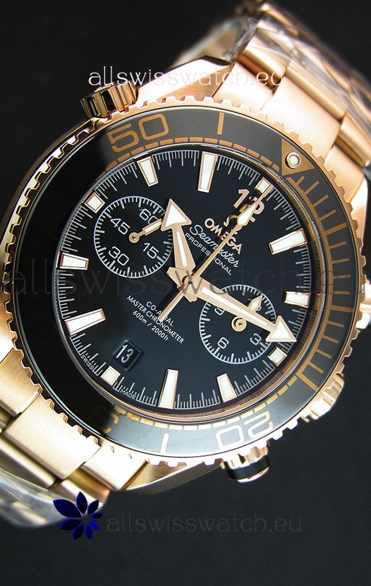 IMG_9081 Omega Seamaster Planet Ocean 600M Chronograph 1:1 Mirror Pink Gold Replica 7