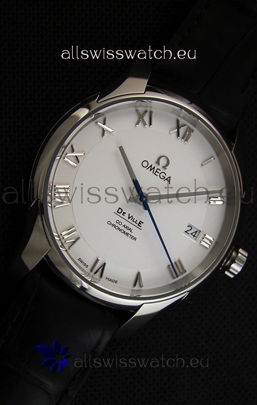 IMG_9081 Omega De-Ville Annual Calendar Co-Axial1:1 Mirror Edition in White Dial Replica 7