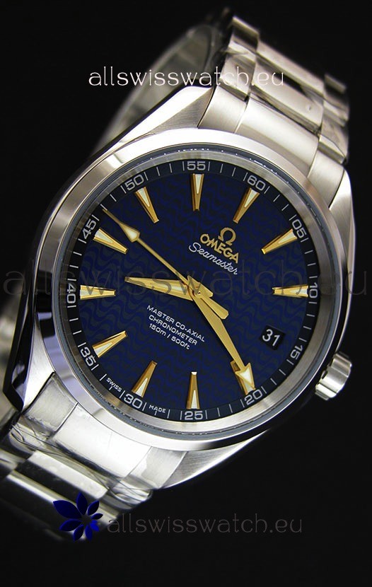 IMG_9081 Omega Seamaster Aqua Terra Co-Axial Blue Limited Edition 1:1 Mirror Replica 7