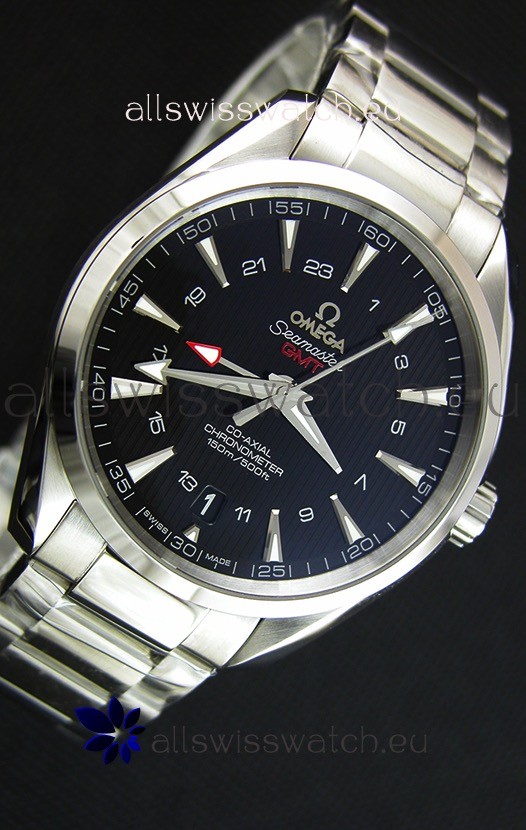 Omega Seamaster Aqua Terra GMT 150M 43MM 1:1 Mirror Black Dial Replica 7