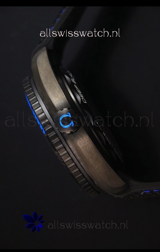 IMG_9081 Omega Seamaster Planet Ocean Deep Black Blue GMT 1:1 Edition Replica 7