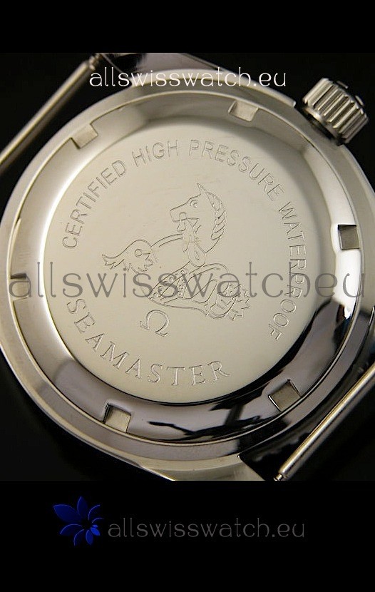IMG_9081 Omega Seamaster 300 R-Navy Black Dial with Navy Strap Replica 7