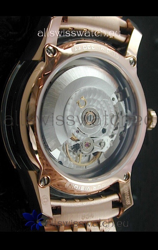 IMG_9081 Omega De Ville Hour Vision in Pink Gold Casing Replica 7