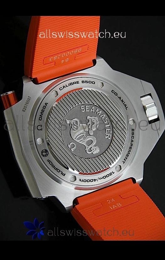 IMG_9081 Omega Seamaster Ploprof in Orange Strap Replica 7
