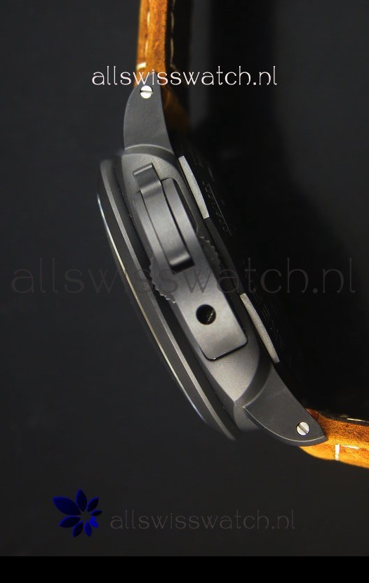 IMG_9081 Panerai Luminor PAM00580 1950 3 Days Chrono Flyback Ceramica P.9100 Movement Replica 7