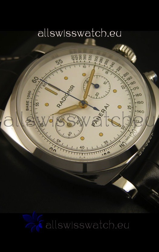 IMG_9081 Panerai Radiomir PAM518 1940 Chronograph - White Dial Replica 7