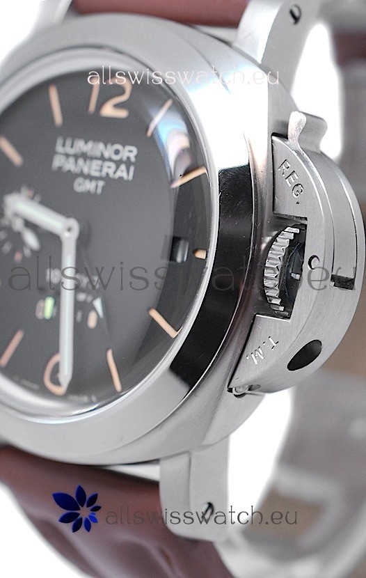 IMG_9081 Panerai Luminor GMT 10 Daysin Brown Strap Replica 7