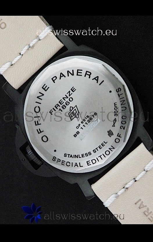 IMG_9081 Panerai Luminor Marina Black Seal PVD Tan Strap Replica 7