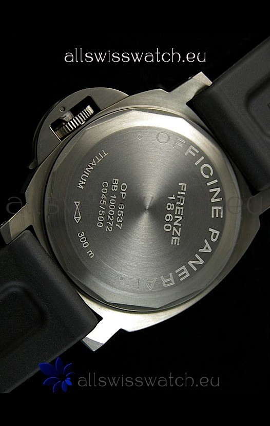 IMG_9081 Panerai Luminor Marina PAM 056C Titanium Case Left Handed - 1:1 Mirror Replica 7