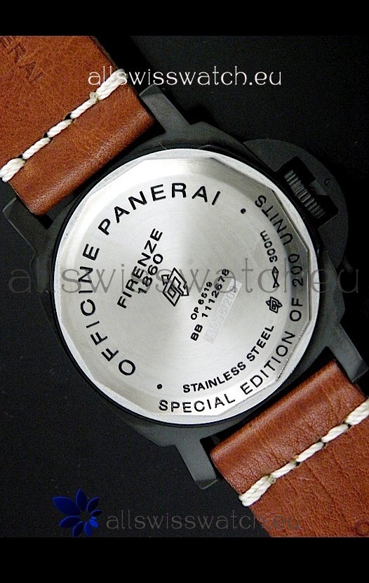 IMG_9081 Panerai Luminor Marina Black Seal PVD in Brown Strap Replica 7
