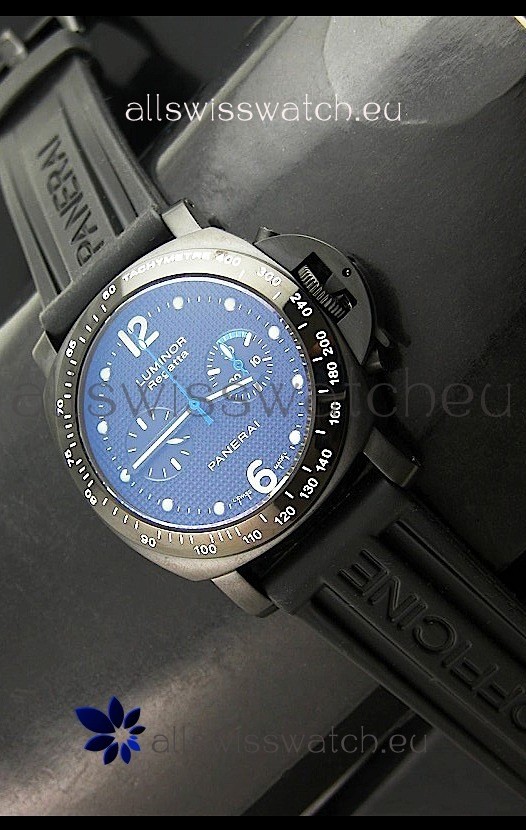 IMG_9081 Panerai Luminor Regatta in PVD Casing Rubber Strap Replica 7