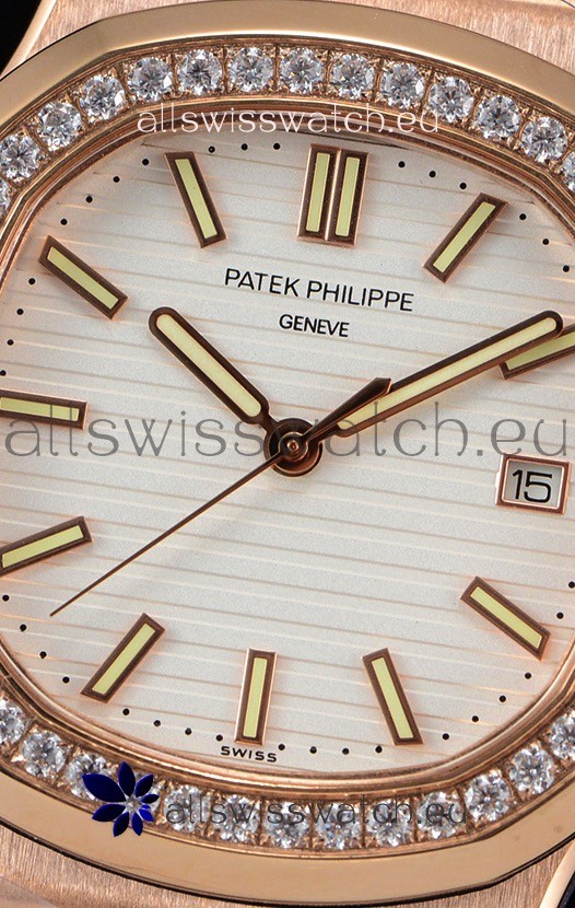 IMG_9081 Patek Philippe Nautilus 5711/1R 1:1 Mirror - Rounded Diamonds Bezel Replica 7