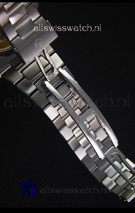 IMG_9081 Patek Philippe Nautilus 5980 Chronograph Steel Case in Black Dial - 1:1 Mirror Replica 7