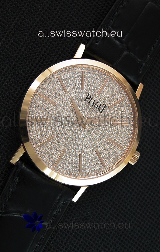 IMG_9081 Piaget Altiplano G0A36128 Paved Diam Dial Quartz in Pink Gold Case Replica 7