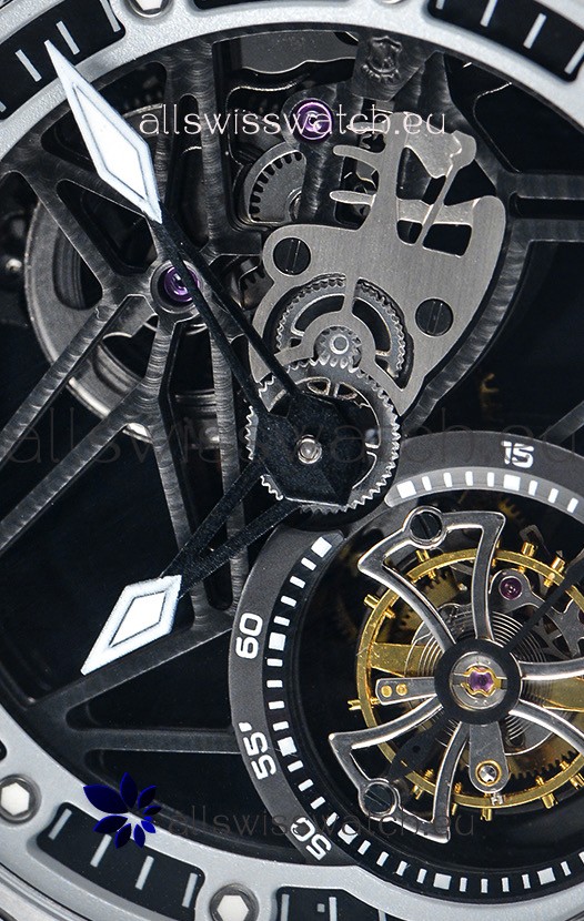 Roger Dubuis Excalibur Spider Flying Tourbillon Skeleton Titanium Casing 1:1 Mirror Replica 7
