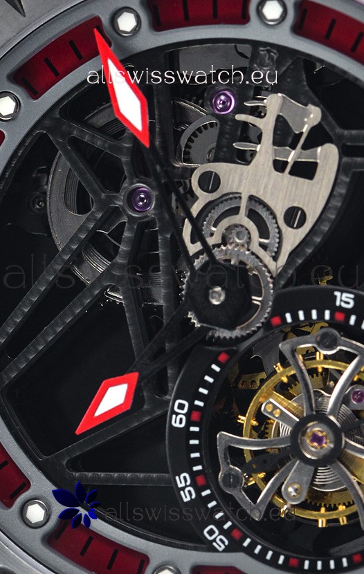 IMG_9081 Roger Dubuis Excalibur Spider Flying Tourbillon Skeleton Titanium Casing 1:1 Mirror Replica 7