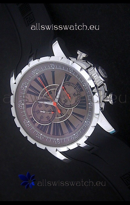 IMG_9081 Roger Dubius Excalibur Chronoexcel in Brown Dial Replica 7